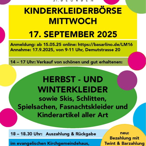 Kinderkleiderbörse Herbst – Winter