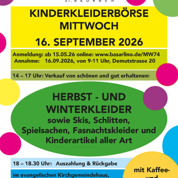 Kinderkleiderbörse Herbst – Winterkleider